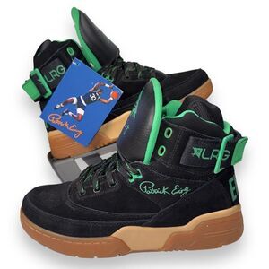 Patrick Ewing 33 Hi x LRG Basketball Black / Green / Gum 1BM01897-962 Men's 8.5
